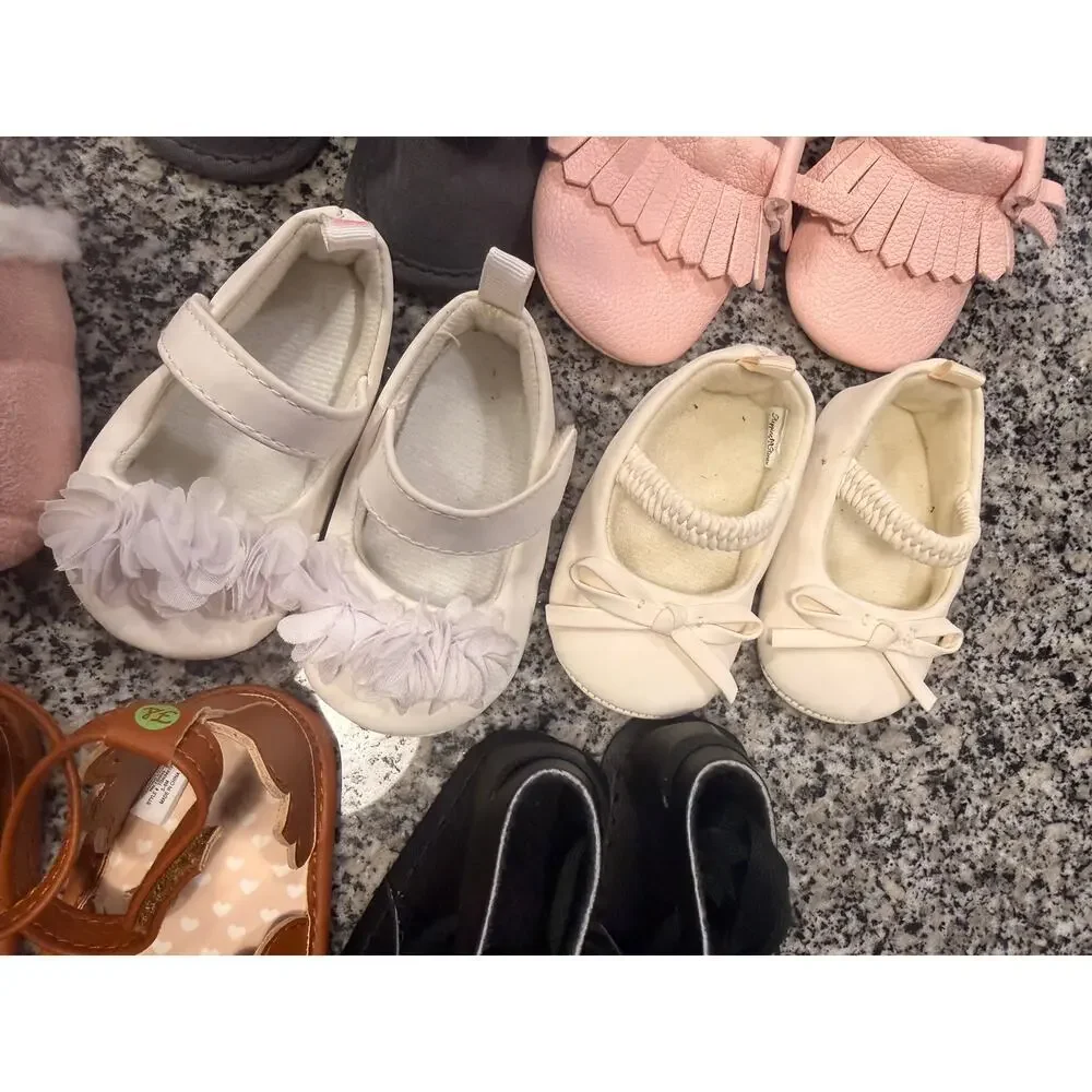 Adorable Baby Girl Shoes Bundle - 8 Pairs, Size 1, Great Condition